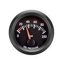 ETOPARS 52mm Automotor Kfz Zeiger Öldruckmesser Ölpresse Messgerät Kit Weiß Lichtanzeige Zeigeranzeige PSI