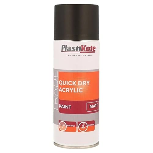SuperGift.com 400ml, Quick Dry Spray Paint (Acrylic Black Matt)