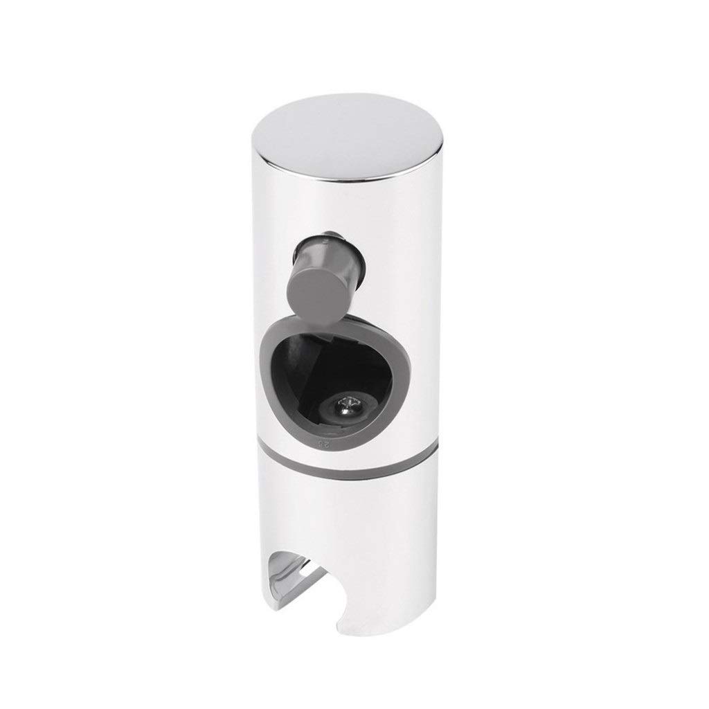 Support de douche pour barre 25mm en ABS chromé avec curseur de réglage universel