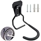 【Rugged and Durable】El soporte de pared para ebike/mountain bike/kids bike/race bike/BMX/standard bike está hecho de hierro sólido, dándole a nuestro él una estabilidad extrema, que no es fácil de deformar, resistente a la colisión y al óxido, puede ser utilizado durante mucho tiempo.