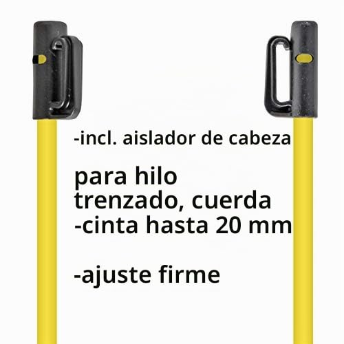 VOSS.farming 40x Poste de Fibra de Vidrio para Pastor eléctrico Ovalado, Largo 155cm, Punta Extra Larga