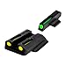 TRUGLO TFO Tritium and Fiber-Optic Handgun Sights for Ruger Pistols, Ruger LC9, LC9S, LC380, Yellow Rear Sight, One Size
