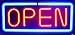 RECTANGULAR REAL GLASS BRIGHT NEON OPEN SIGN / LIGHT - NOT LED OPEN SIGNS - VIVID BRIGHT COLOR BIG FOR SHOP STORE BAR CAFE RESTAURANT BEER SALON BUSINESS