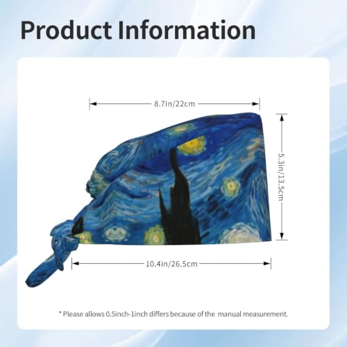 Image of Cute Pug Dog Print Working Cap Scrub Cap with Sweatband,Adjustable Fashion Bandage Tie Back Hat Headwear for Women Men