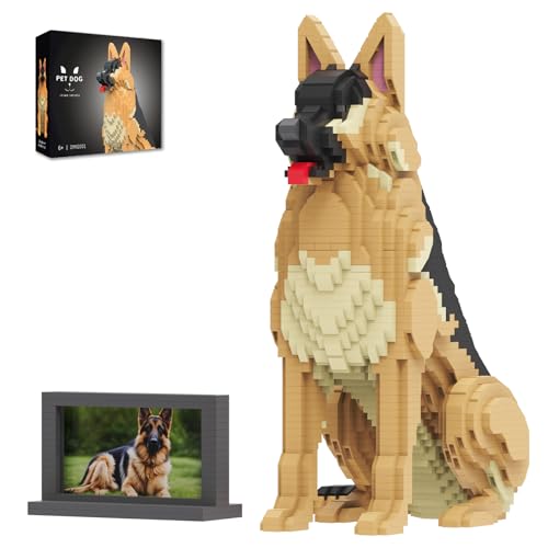 HJPLPXH Animal Dog Adorable Pet German Shepherd Building Block Set