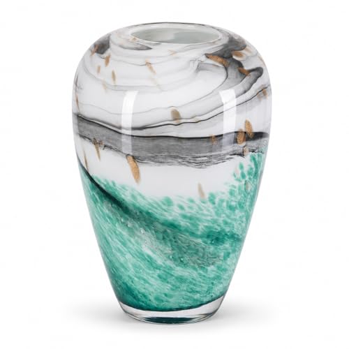 Vase en verre moderne vert taille S pour decoration de table