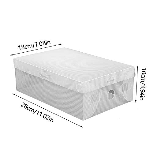 Boîtes à chaussures pliables avec trous d'aération : lot de 20 modules transparents
