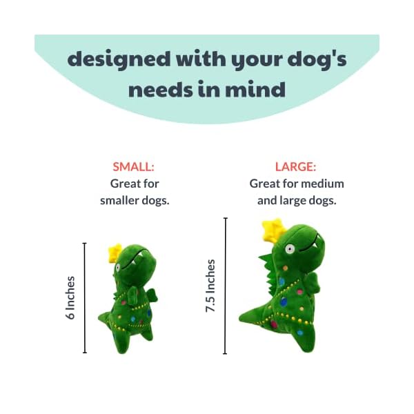 Lulubelles Power Plush | Tree Rex Dino (Small) | Christmas Holiday Dog Toy with Squeaker | Funny Dog Gift | Fun, Durable, and Safe | Huxley & Kent Squeaky Dog Toys Lulubelles Power Plush | Tree Rex Dino (Small) | Christmas Holiday Dog Toy with Squeaker | Funny Dog Gift | Fun, Durable, and Safe | Huxley & Kent Squeaky Dog Toys