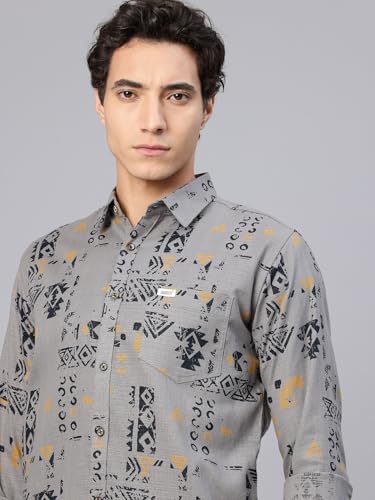 Image of Majestic Man Pure Cotton Printed Trendy & Comfortable Casual Shirt