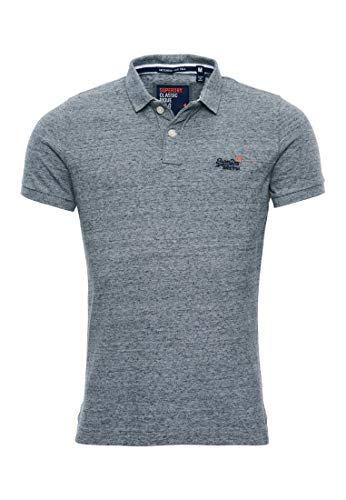 Superdry Herren Klassisches Pikee-Polohemd aus Bio-Baumwolle Flint...