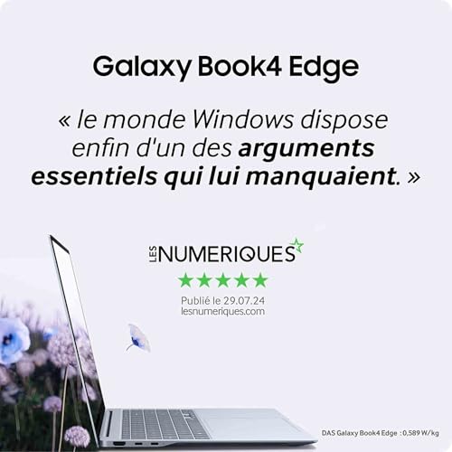 Samsung Galaxy Book4 Edge Ordinateur Portable avec IA 14’’ Copilot+ PC Snapdragon X Elite X1E 80 100 Mémoire Stockage - vue 6