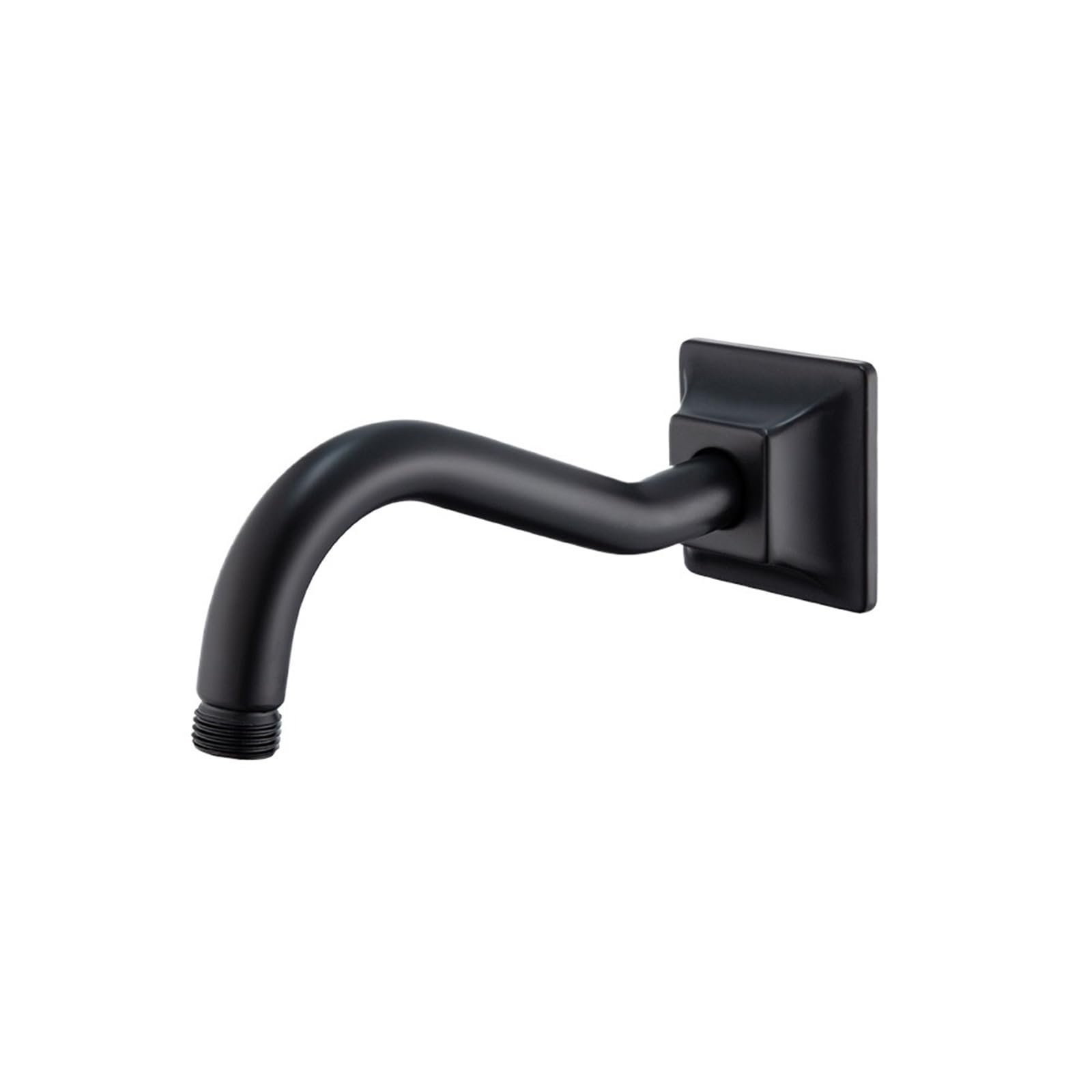 Bras de douche mural noir avec tuyau d'extension pour pomme 8"