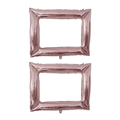 Marco Inflable Photocall Marco Selfie Photo Booth Frame LET’S PARTY para Fiesta Cumpleaños Boda Comunión Baby Shower Navidad Graduación Playa Piscina Party Supply Accesorios Fiesta, Rosa.