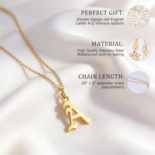 ZRAY Letter Necklaces for Women, 18K Gold Plated Initial Pendant by ZRAY - Used condition - Image 2