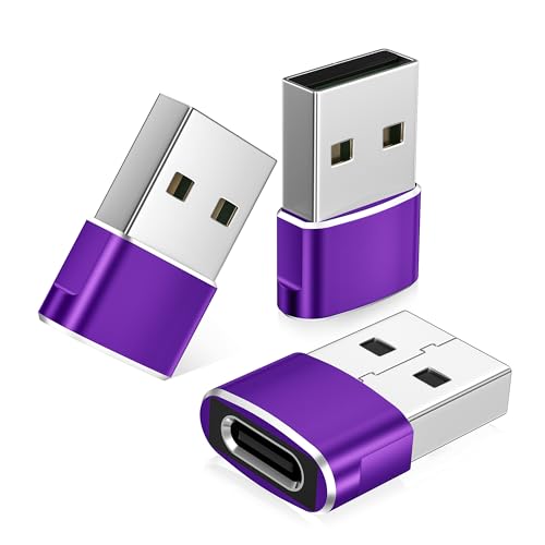 Image of Basesailor USB to USB C Adapter 3 Pack,Type C Female to USB A Male Cable Converter for Apple Watch iWatch Series 7 8,iPhone 15 14 13 11 Max Pro,iPad 10 9,Air 4 5 Mini 6,Samsung Galaxy S23 S22 S21,OTG