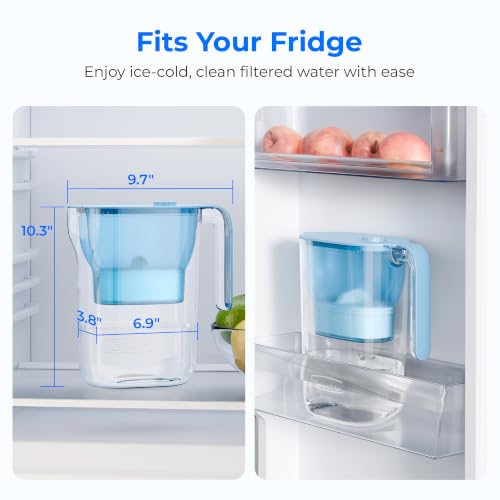 Waterdrop PT-05B-L Water Filter Pitcher, 7-Cup, NSF Certified, Blue - Image 3