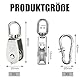 VEGCOO 10 Stück Edelstahl Seilrolle, Einschließlich 5 X M15 Seilrollen Und 5 X M4 Karabiner Für Seil Pulley, Geeignet Für Segeln, Fitness