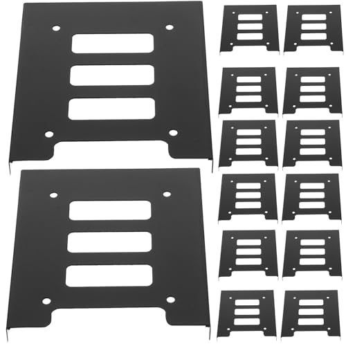 Generic 12PCS 2.5 Inch to 3.5 Inch Hard Drive Mounting Brackets SSD to Hard Drive Adapter Tray Set for Desktop Computer Conversion