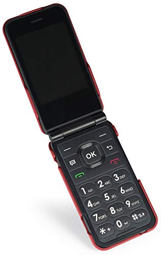 Case For Cingular Flip 4, Cricket Debut Case, Nakedcellphone [Metallic Red] Protective Snap-On Cover [Grid Texture] For Cricket Debut Flip (U102Ac), At&T Cingular Flip Iv Phone (U102Aa) #TOP5