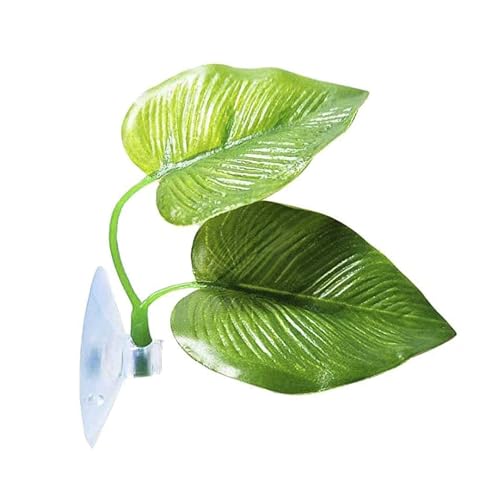 Image of SunGrow Betta Fish Leaf Hammock, Twin Leaf Design with Suction Cup, 2-Pack - Comfortable Resting, Breathing & Breeding Pads, Easy Install, Simulates Natural Habitat for Healthier Betta