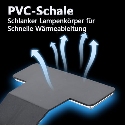 GERUI LED Aquarium Beleuchtung - Blaues und Weißes Licht Lampe 220V 6W Nano für Wasserpflanzen und Fische