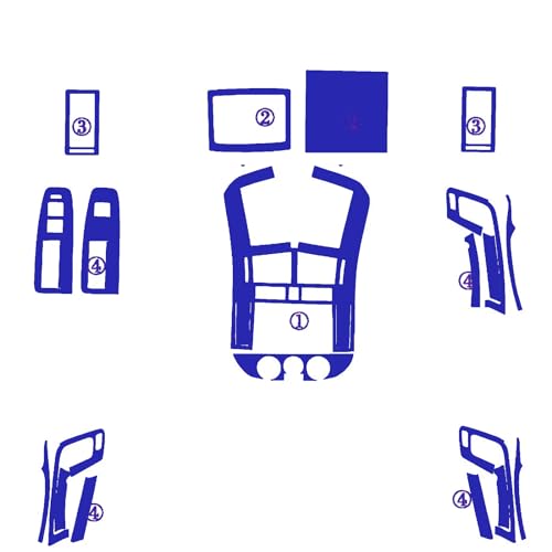 Autocollants poignée de porte VW Polo 2002-2010 aspect carbone bleu