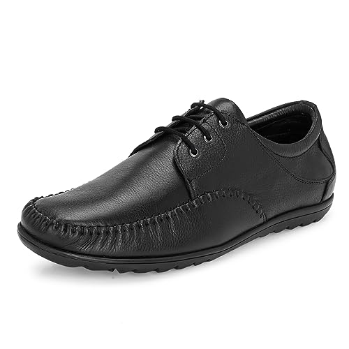 Blue Leather by Centrino Genuine Leather Men Formal Shoe | Cushio...