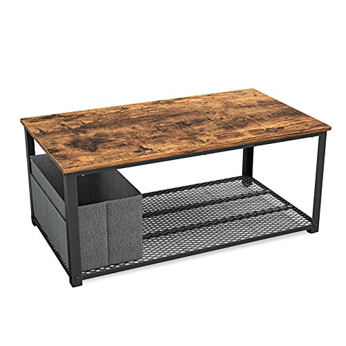 Modern Coffee Table with Storage Shelf for Living Room - CubiCubi