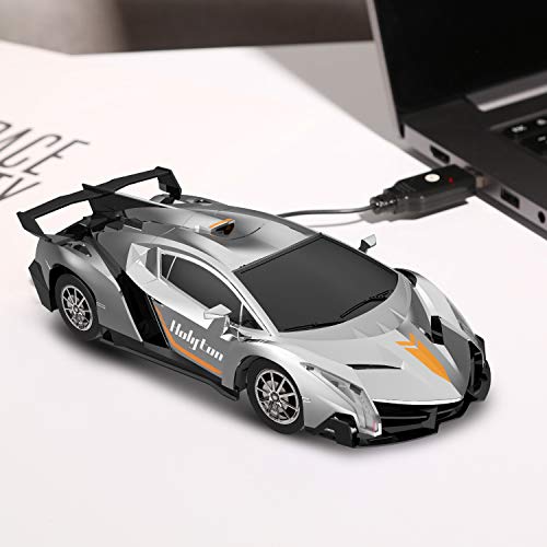 Holyton Remote Control Car 2.4GHz RC Cars for Kids and Toddler, 1/18 Scale Model Electric Vehicle with LED Lightning, 2 Rechargeable Batteries, Fast Car Toys for Boys and Girls, Color Silver - Thumbnail 4