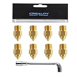Creality Ender-5 Max Brass Nozzle Kit, with 8PCS 0.4mm Nozzles, 1PCS Nozzle Wrench, High Thermal Conductivity, High Hardness, Less Clogging, No Leakage