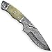 Coltello Artigianale in Acciaio Damasco con con guaina di cuoio|Damasco Billette|Accessori per Coltelli|Formaggio|Cucina Cuoco|Campeggio|Caccia|Collezione|Pieghevole Tasca
