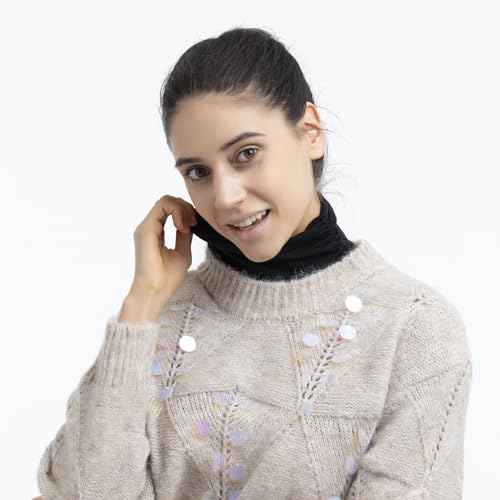 Teemall Women's Faux Turtleneck Dickey Collar Half Top Mock Blouse Neck Cover (3pc)4