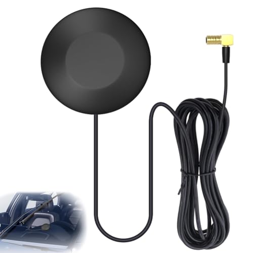 DAB+ Antenne Auto für Pioneer, Kenwood, Alpine und Ailitech Autoradios mit 3m Kabel - Hoher Verstärkungsgrad (Schwarz)