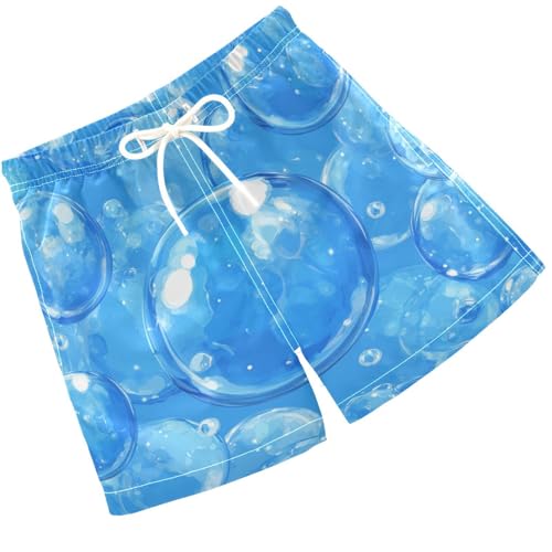 Pigsaly Boys' Swim Board Shorts Cartoon Blue Bubble Boy's Swim Trunks Kids Swimwear 4T - Main Image