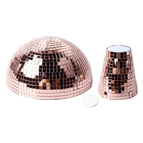 Mushroom Disco Ball, Stunning Visual Effects, High Quality Plastic, Colourful Reflections, Ideal for Parties Weddings (Rose Gold) - Image 2