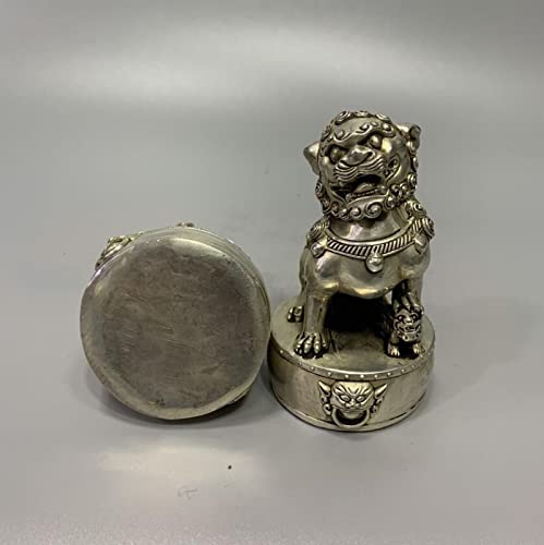 Lion Feng Shui AMUCK Blanc Cuivre : Protégez et Décorez Votre Bureau avec Élégance