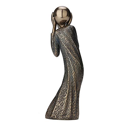 Escultura en bronce antiguo The Scream de 8 pulg miniatura 4