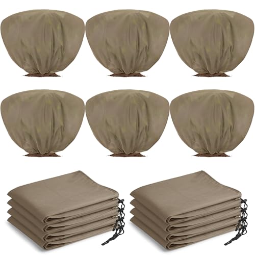 Wesnoy 12 Pcs Winter Plant Covers Freeze Protection 39.4x23.6 Inch Horizontal Shrub Tree Rose Plant...
