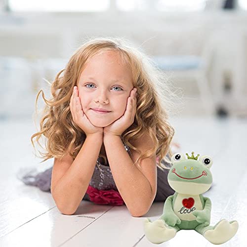 Super Soft Frog Stuffed Animal, Cute Frog Plush Toy, Long-Leg Plush Frog Doll, Adorable Stuffed Frog Plushies Gift For Kids Children Baby Girls Boys, Creative Plush Frog Decoration, 8.8" (Heart) #TOP6