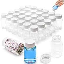 30 Pack 80 ml Plastic Pill Bottle, Clear Empty Medicine Bottles with Caps, Prescription Pill Containers, Travel Sample Vial for Solid Powder Medication, Vitamin, Tablet, Candy