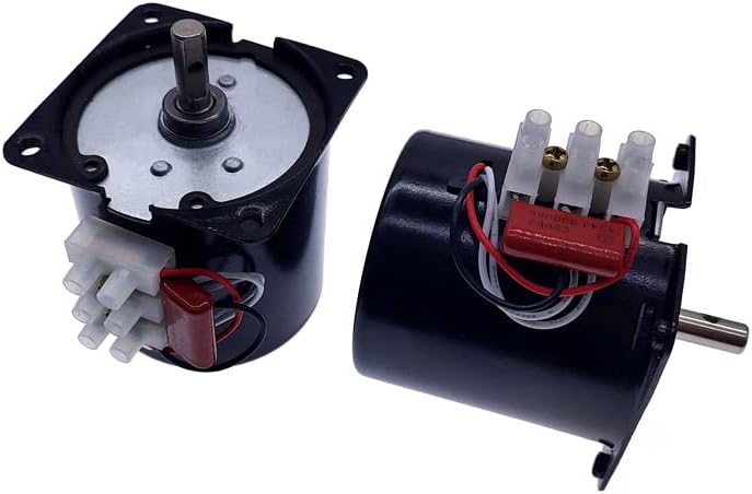 68KTYZ 220V AC 28W Permanent Magnet Micro Gear Motor 50Hz Synchronous Gear Motor Low Speed Reversible Geared Components - (Speed: 5rpm)