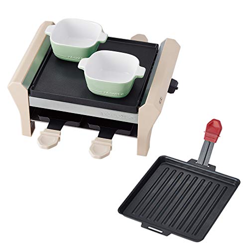 recolte レコルト ラクレット ＆ フォンデュメーカー グランメルト クリームホワイト 【ピザプレートセット】のサムネイル