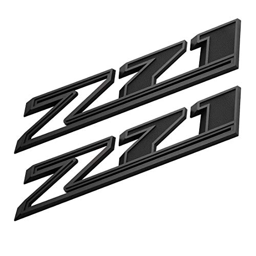 Image of 2PC 3D Raised Letters Z71 Hood Side Emblem with Adhesive Backing Fits for Silverado Automotive Decoration