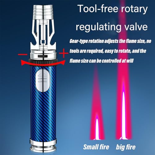 Encendedor de butano multifuncional con diseño reversible y llama ajustable potente 5