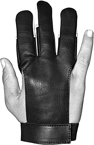 Universe Archery Leather Archery Glove | Handmade Shooting Hunting Three Finger Gloves | Recurve Bow Archery Cow Hide Leather Gloves | Excellent Fitting #TOP2