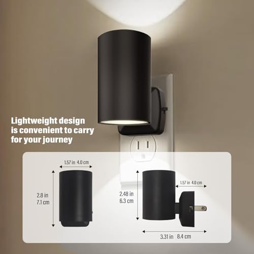 Image of Night Lights Plug into Wall: ETL Night Light Plug in - LED Dimmable Night Light Dusk to Dawn Light Sensor, 5700K Cool White, Adjustable Brightness, Wall Lights for Bedroom, Hallway, Stairs - 6 Pack