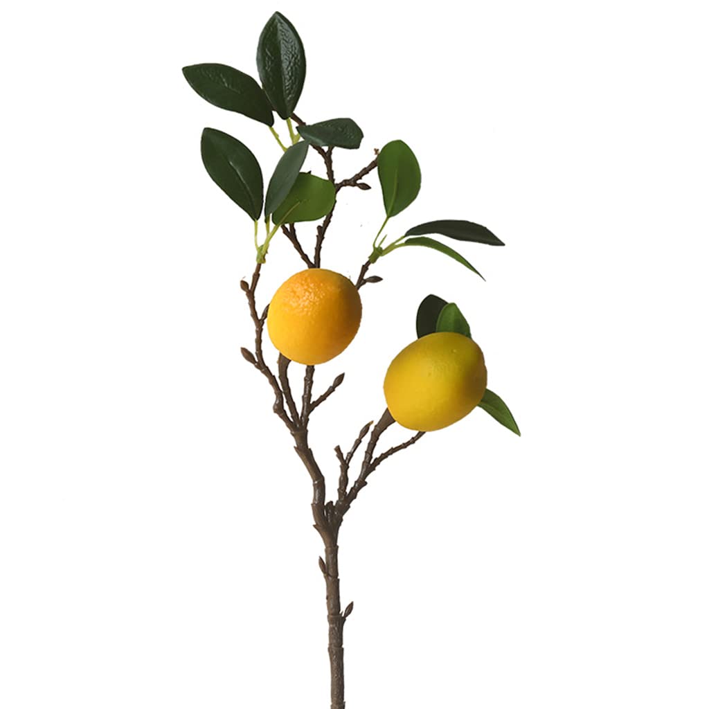 Artificial Lemon Branch for Kitchen Party Decoration Yellow Fake Lemon Decor
