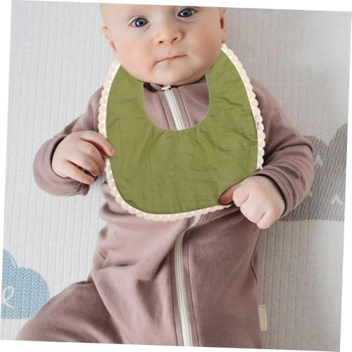 VICASKY Newborn Bedtime Set Cotton Security Blanket Bandana Bib Hair Ties Essential Girls for Birth Announcements and Moms4