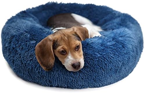 Calming Dog Bed for Medium Dogs Washable Donut 30 inches Anti-Sli...