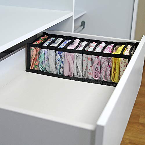 Colméia Organizadora de Gavetas Transparente com Viés Preto 11 Nichos 4 Unidades